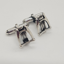 Load image into Gallery viewer, Sterling Silver Stirrup Cufflinks
