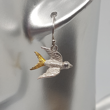 Load image into Gallery viewer, Handmade Sterling Silver Bird Earrings
