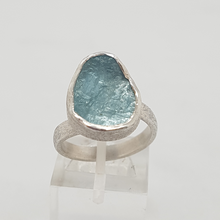 Load image into Gallery viewer, Handmade Silver Aquamarine Ring

