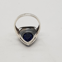 Load image into Gallery viewer, Sterling Silver Blue Stone Ring
