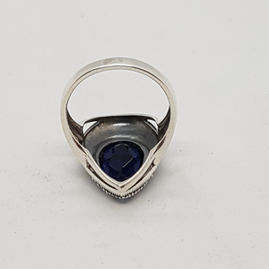 Sterling Silver Blue Stone Ring