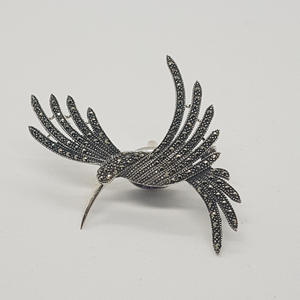 Sterling Silver and Marcasite Bird Brooch