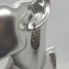 Load image into Gallery viewer, Sterling Silver Marcasite Drop Earrings
