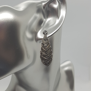 Sterling Silver Marcasite Drop Earrings