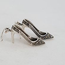 Load image into Gallery viewer, Sterling Silver Marcasite Shoe Earrings
