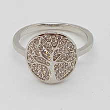 Load image into Gallery viewer, Sterling Silver Tree of Life CZ Ring
