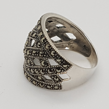 Load image into Gallery viewer, Sterling Silver Marcasite Ring
