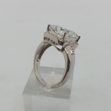 Load image into Gallery viewer, 9ct White Gold Aquamarine and Diamond Ring

