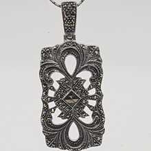 Load image into Gallery viewer, Sterling Silver and Marcasite Pendant
