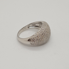 Load image into Gallery viewer, Sterling Silver CZ Bombe Ring

