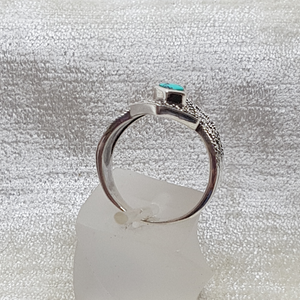 Sterling Silver Marcasite and Turquoise Ring