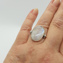 Load image into Gallery viewer, Vintage Sterling Silver and Moonstone Ring

