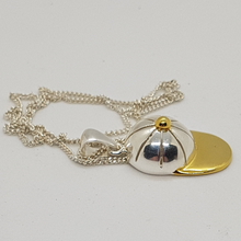 Load image into Gallery viewer, Sterling Silver and Gold Plated Jockeys Cap Pendant
