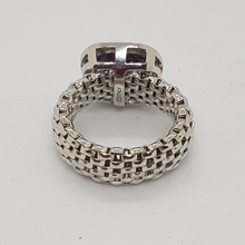 Load image into Gallery viewer, Sterling Silver Amethyst and White Cz Ring
