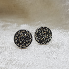 Load image into Gallery viewer, Sterling Silver Marcasite Stud Earrings
