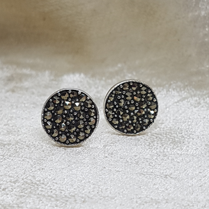 Sterling Silver Marcasite Stud Earrings