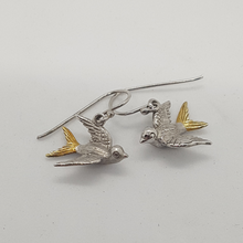 Load image into Gallery viewer, Handmade Sterling Silver Bird Earrings
