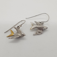 Load image into Gallery viewer, Handmade Sterling Silver Bird Earrings
