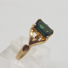 Load image into Gallery viewer, 9ct Gold Tourmaline and Diamond Ring
