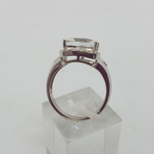Load image into Gallery viewer, 9ct White Gold Aquamarine and Diamond Ring
