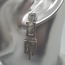 Load image into Gallery viewer, Sterling Silver Marcasite Earrings
