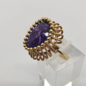 9ct Gold and Amethyst Cocktail Ring