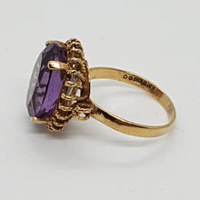 Load image into Gallery viewer, Vintage 9ct Gold Amethyst Dress Ring
