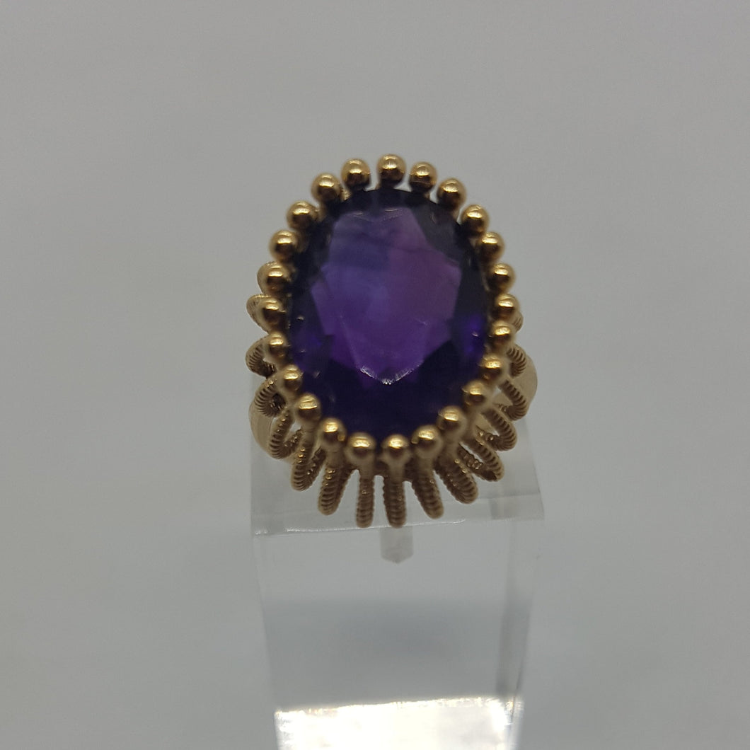 9ct Gold and Amethyst Cocktail Ring