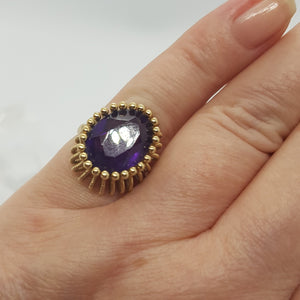 9ct Gold and Amethyst Cocktail Ring