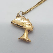 Load image into Gallery viewer, 9ct Gold Nefertiti  and Chain
