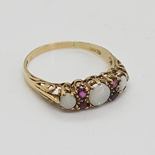 Load image into Gallery viewer, Vintage 9ct Gold Opal Ruby Ring

