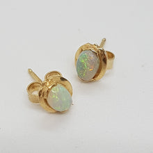 Load image into Gallery viewer, 9ct Gold Opal Stud Earrings
