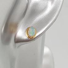Load image into Gallery viewer, 9ct Gold Opal Stud Earrings
