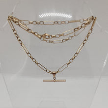Load image into Gallery viewer, Vintage 9ct Gold T-Bar Necklace
