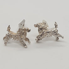 Load image into Gallery viewer, Sterling Silver Spaniel Cufflinks
