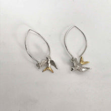 Load image into Gallery viewer, Sterling Silver and Gold Plated Bird Earrings-nessadorantiques-nessadorantiques
