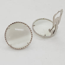 Load image into Gallery viewer, Sterling Silver Moonstone Clip-On Earrings
