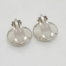 Load image into Gallery viewer, Sterling Silver Moonstone Clip-On Earrings
