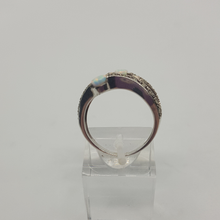 Load image into Gallery viewer, Sterling Silver Opal and Marcasite Ring
