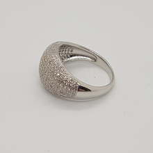 Load image into Gallery viewer, Sterling Silver CZ Bombe Ring
