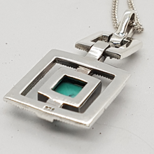 Load image into Gallery viewer, Sterling Silver Turquoise and Marcasite Pendant
