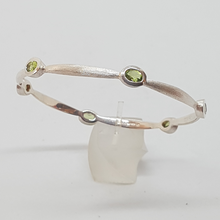 Load image into Gallery viewer, Handmade Sterling Silver Peridot Bangle

