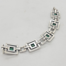 Load image into Gallery viewer, Sterling Silver Turquoise and Marcasite Bracelet
