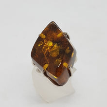 Load image into Gallery viewer, Vintage Sterling Silver Amber Ring
