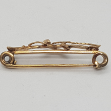 Load image into Gallery viewer, Antique 9ct Gold Horseshoe and Crop Stock Pin
