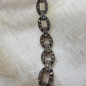 Sterling Silver Marcasite Necklace.