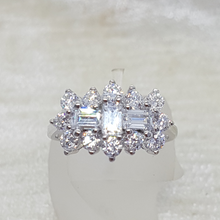 Load image into Gallery viewer, Sterling Silver CZ Cluster Ring
