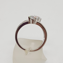 Load image into Gallery viewer, Sterling Silver 2 Stone CZ Ring
