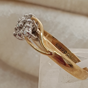 9ct Gold and Diamond Cluster Ring