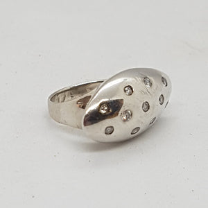 Vintage Sterling Silver and CZ Ring